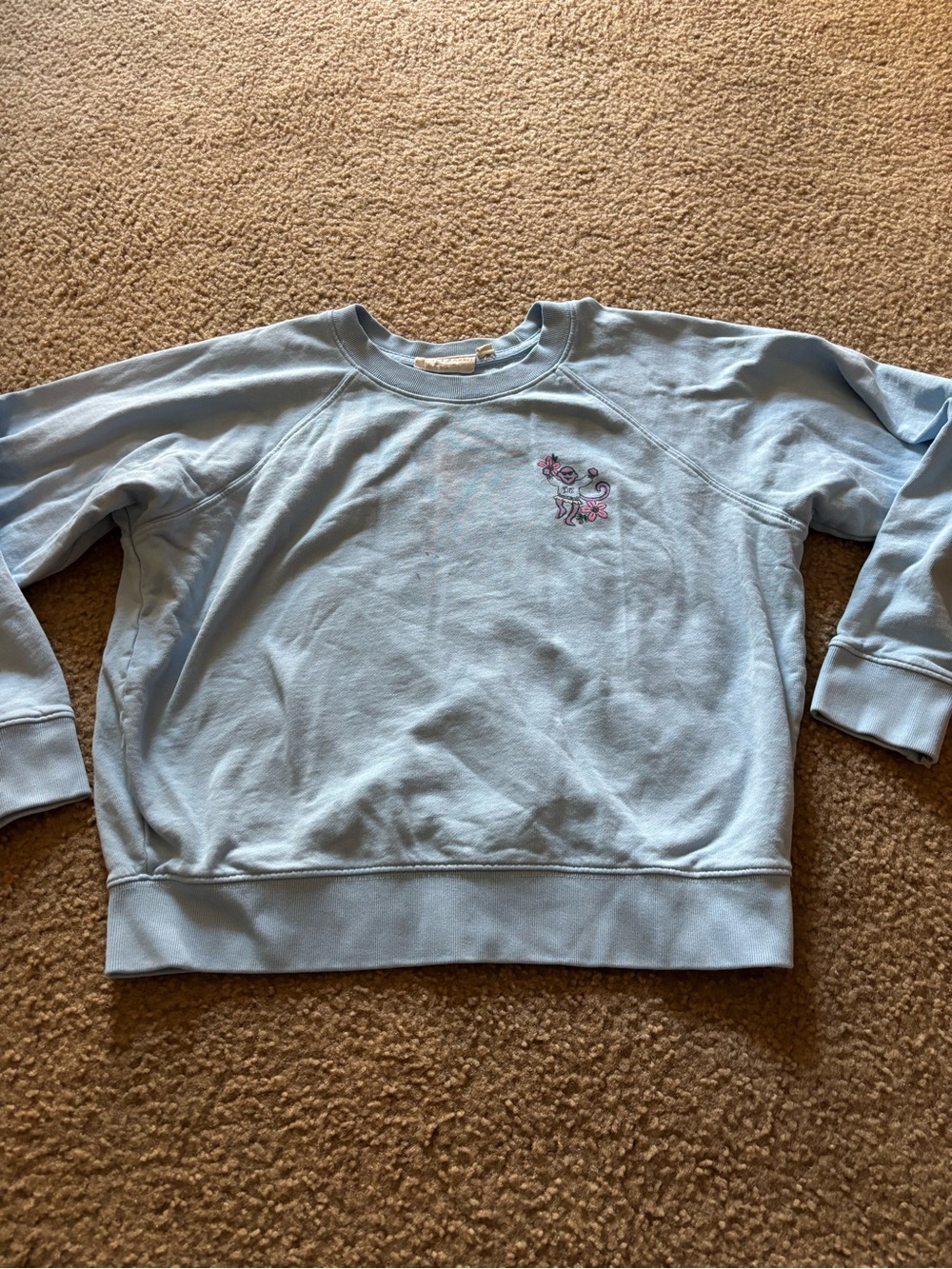Roller Rabbit Georgetown Monkey Crewneck Blue Size: Small